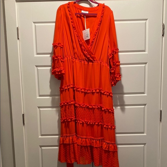 Alexis Red Ruffled Maxi Dress - Picture 3 of 6